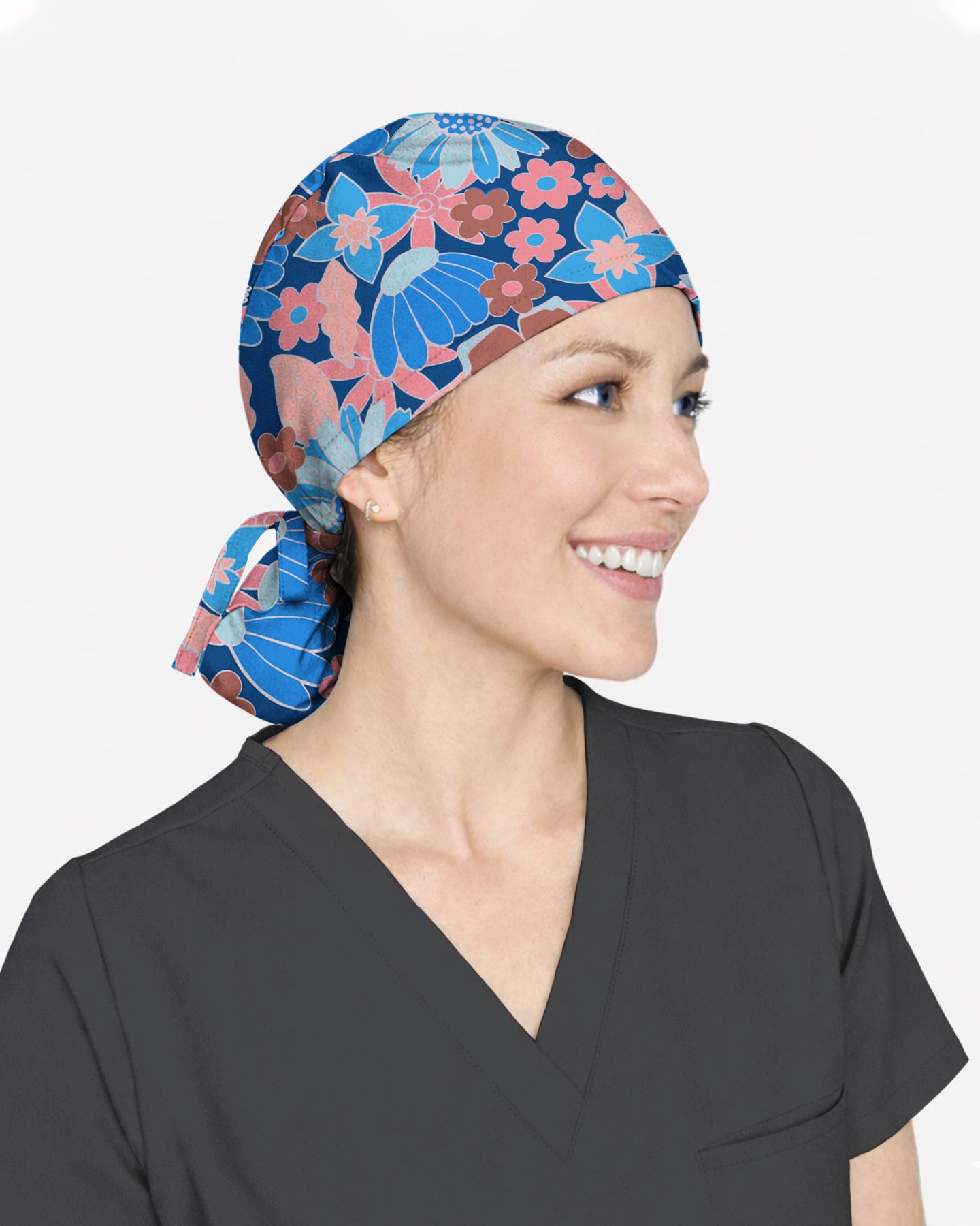 Warm Harvest Floral Scrub Cap