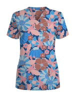 Warm Harvest Floral Women Scrub Top