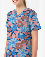 Warm Harvest Floral Women Scrub Top