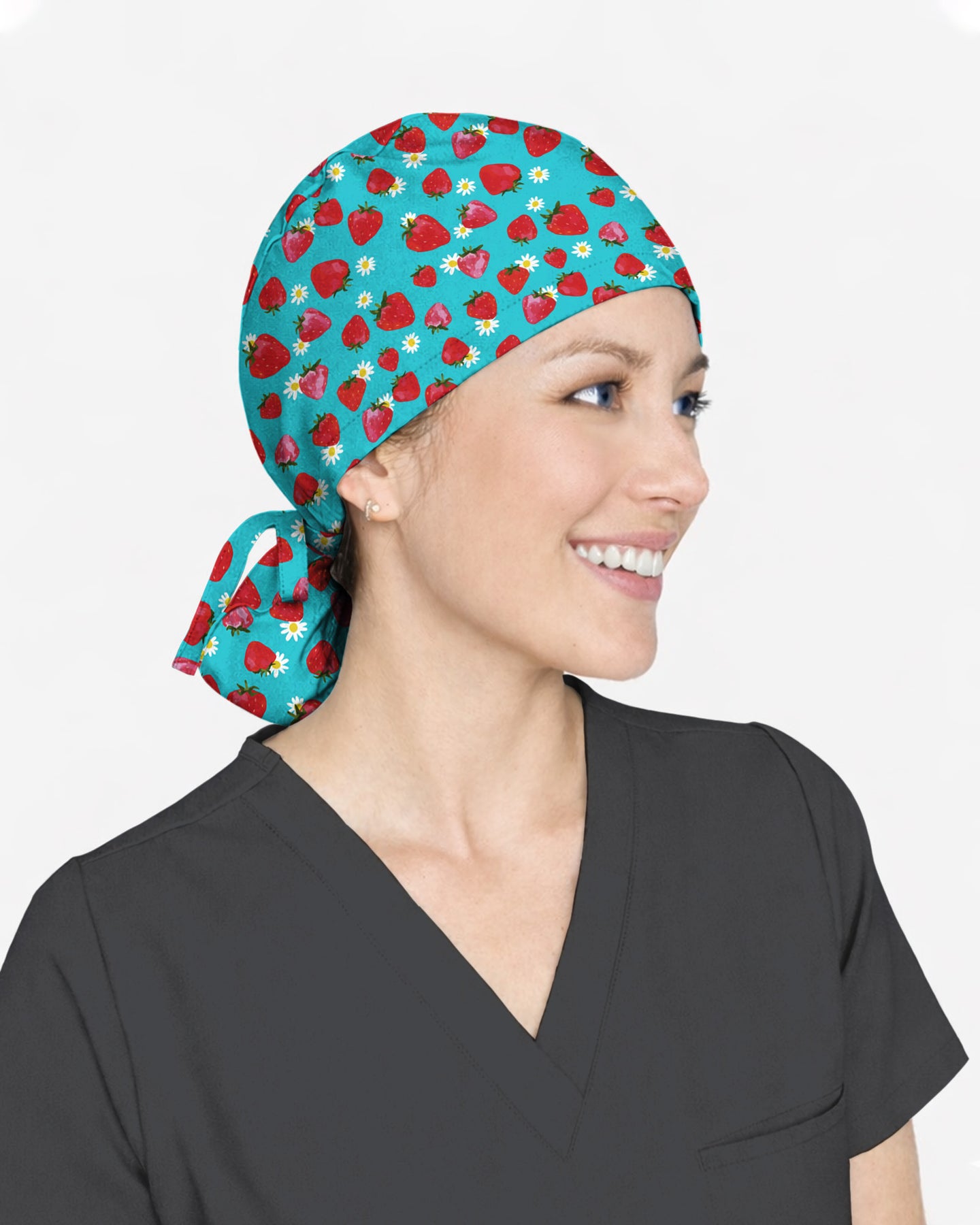 Fresh Strawberry Meadow Scrub Cap