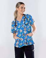 Adorable Nurse Cats Women Scrub Top
