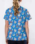 Adorable Nurse Cats Women Scrub Top