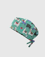 Whimsical Llama Friends Scrub Cap