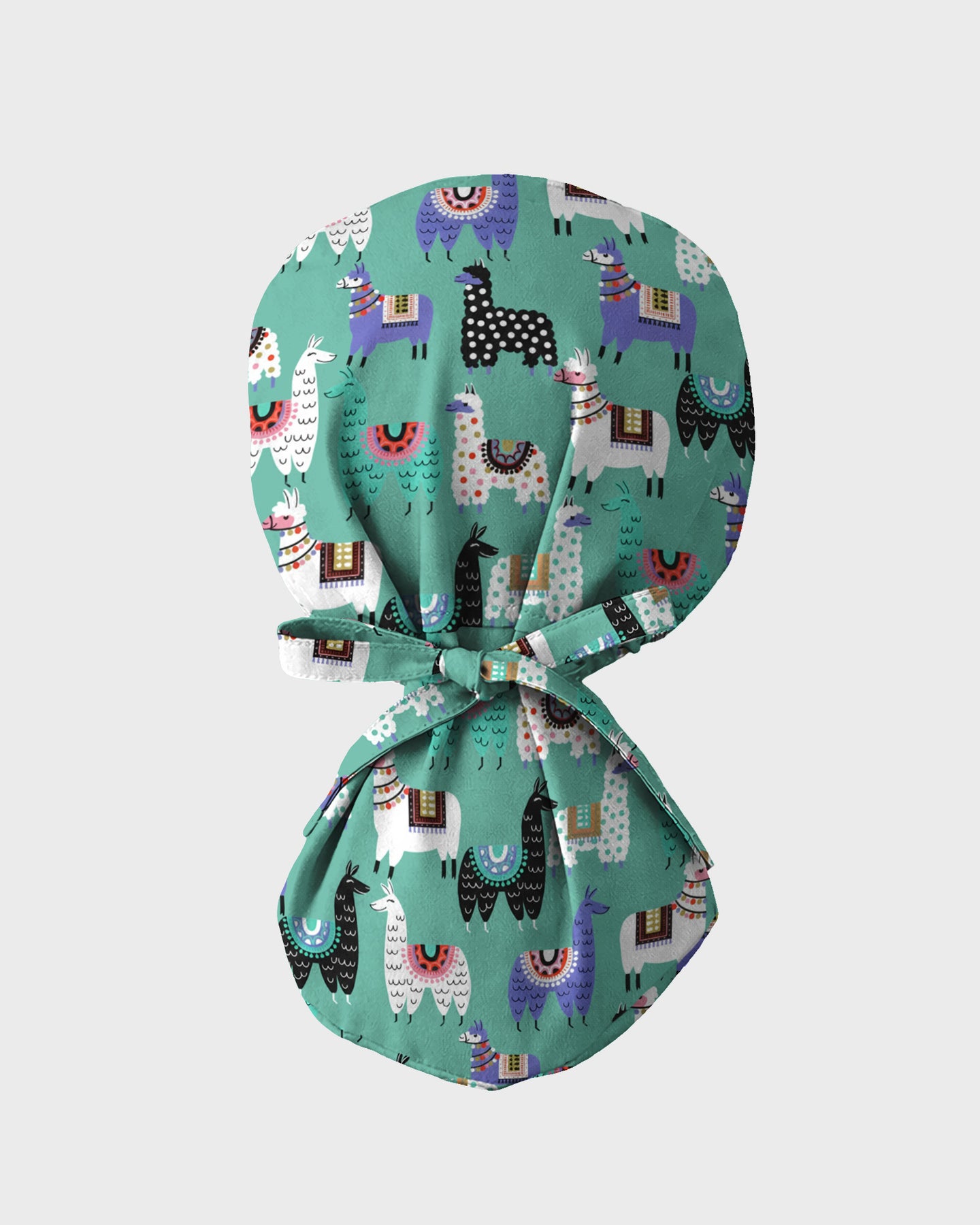 Whimsical Llama Friends Scrub Cap