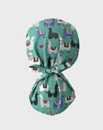 Whimsical Llama Friends Scrub Cap