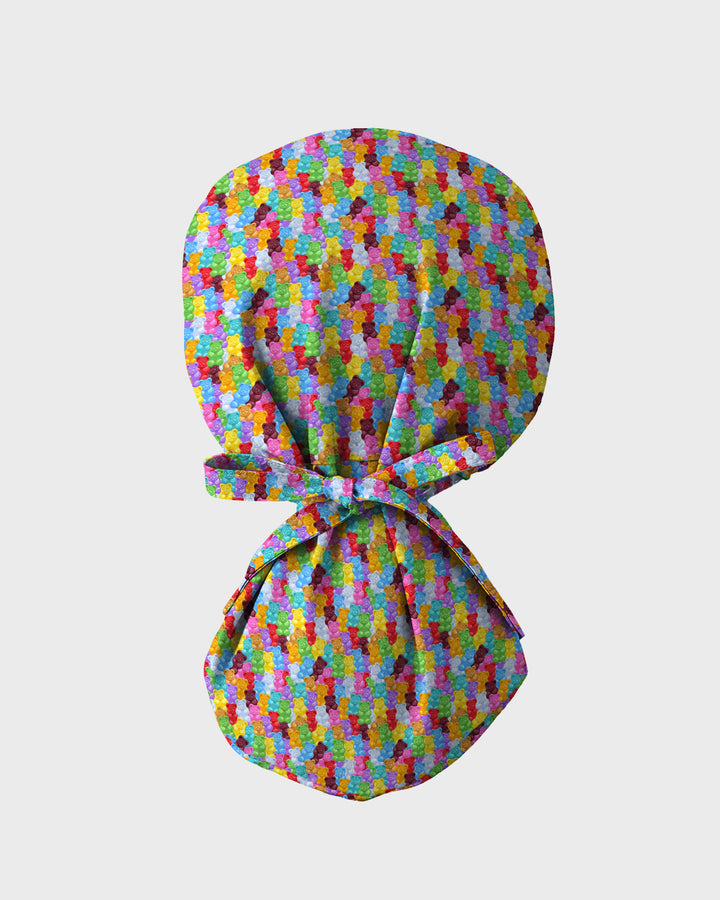 Rainbow Gummy Bear Scrub Cap