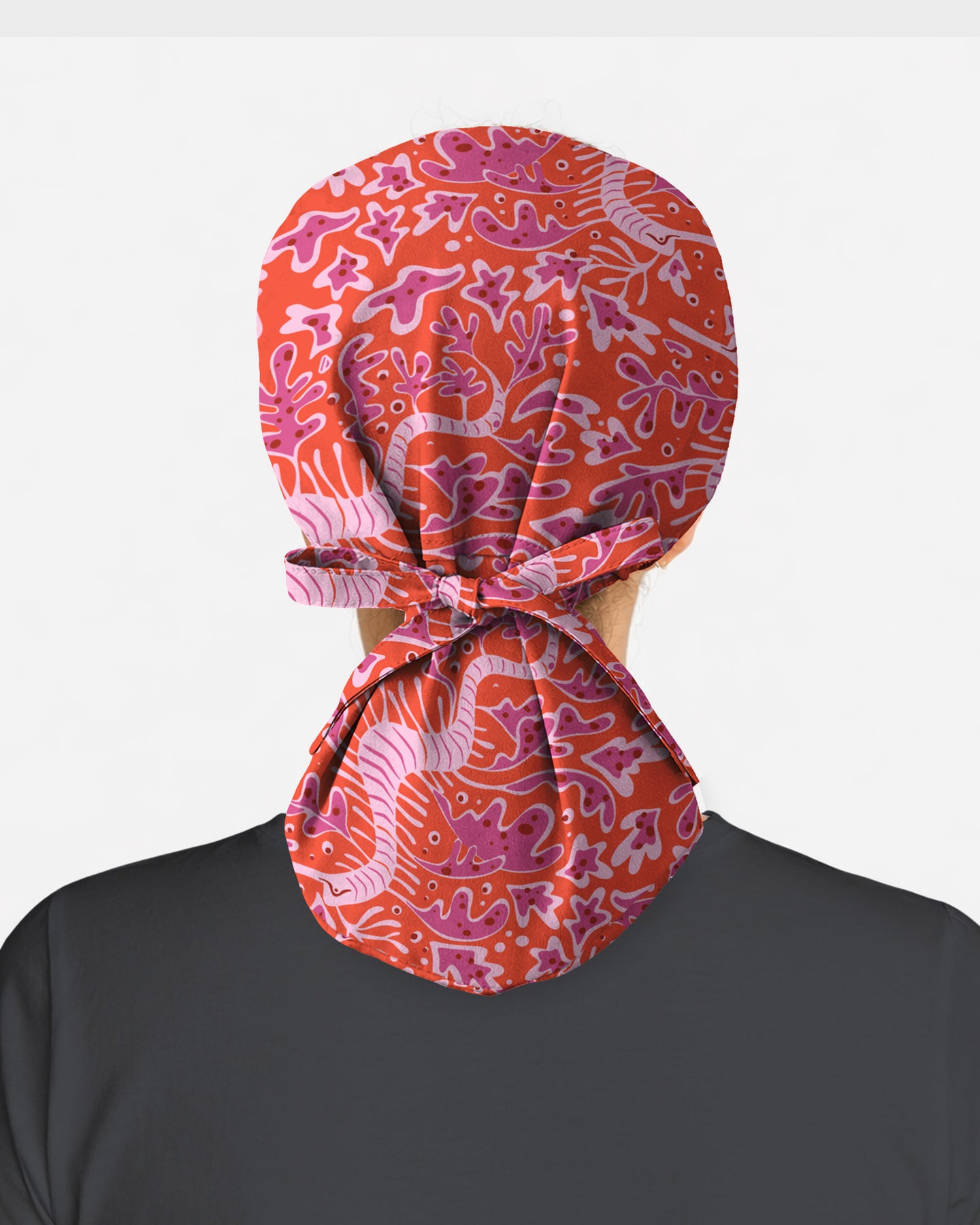 Pink Coral Garden Scrub Cap