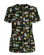 Astronaut Dreams Medical Women Scrub Top