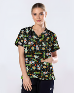 Astronaut Dreams Medical Women Scrub Top