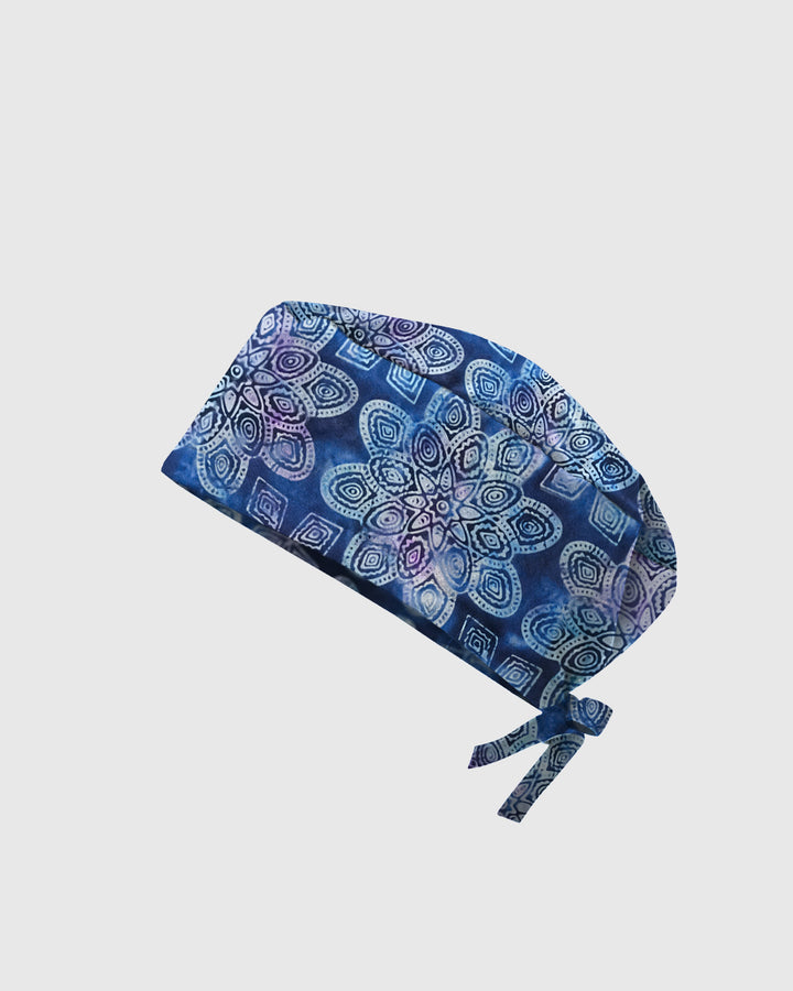 Serene Geometric Bloom Scrub Cap