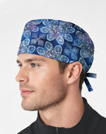 Serene Geometric Bloom Scrub Cap