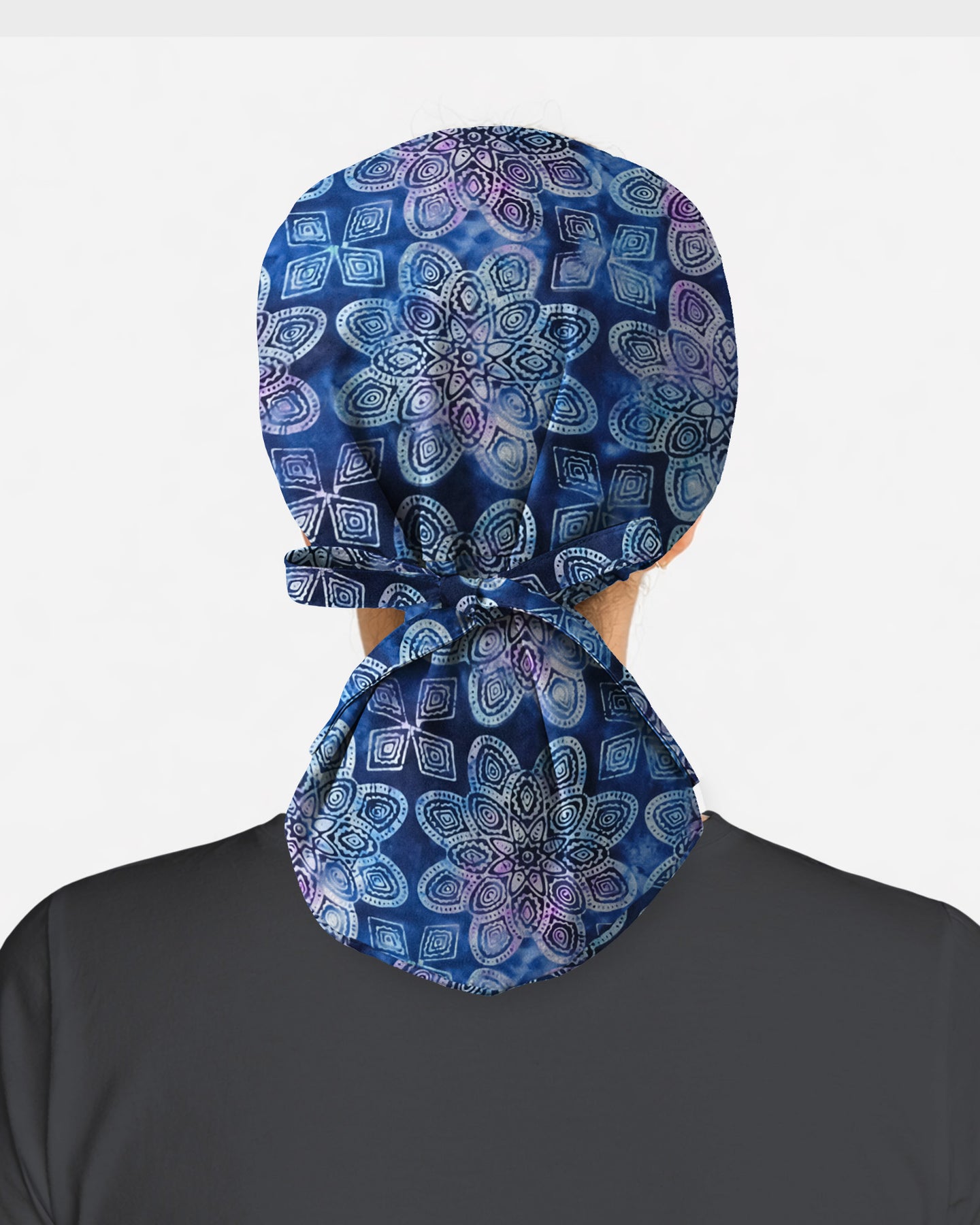 Serene Geometric Bloom Scrub Cap
