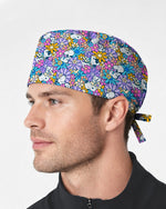 Playful Bunny Blossom Scrub Cap