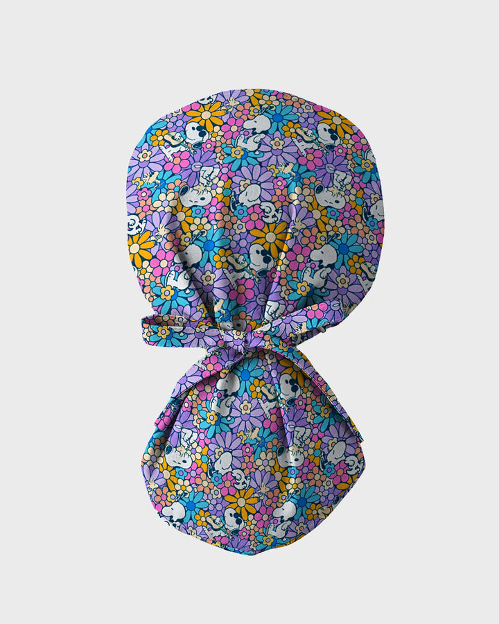 Playful Bunny Blossom Scrub Cap