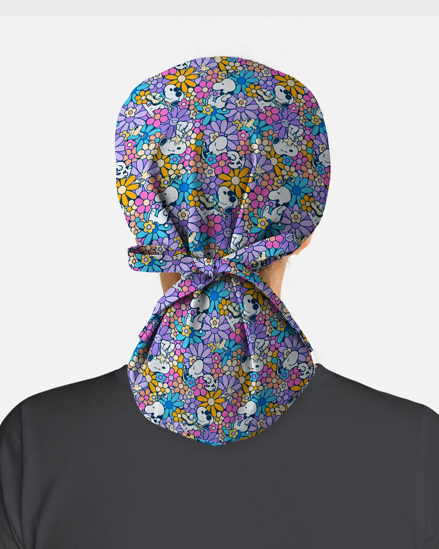 Playful Bunny Blossom Scrub Cap