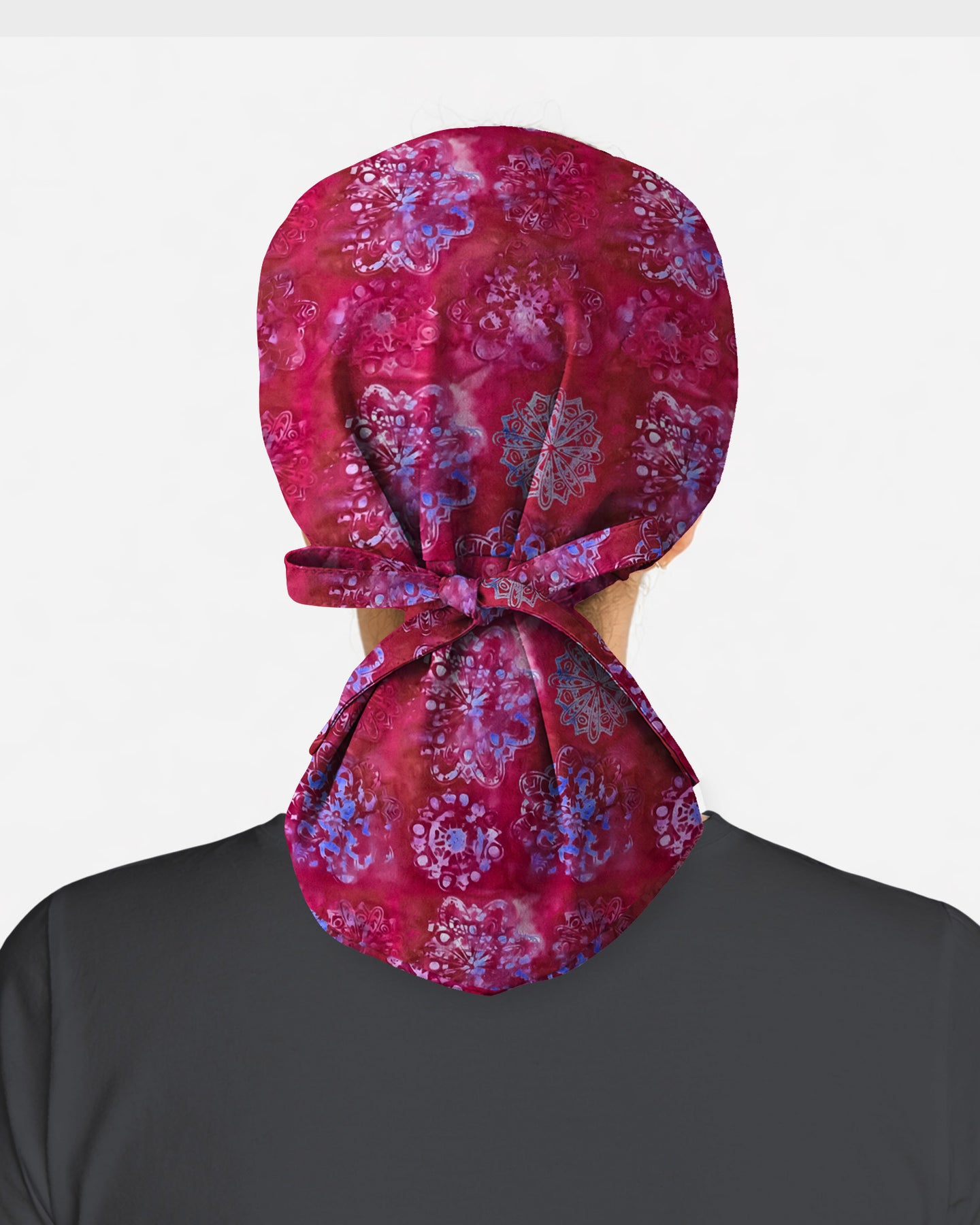 Rose Mandala Bloom Scrub Cap