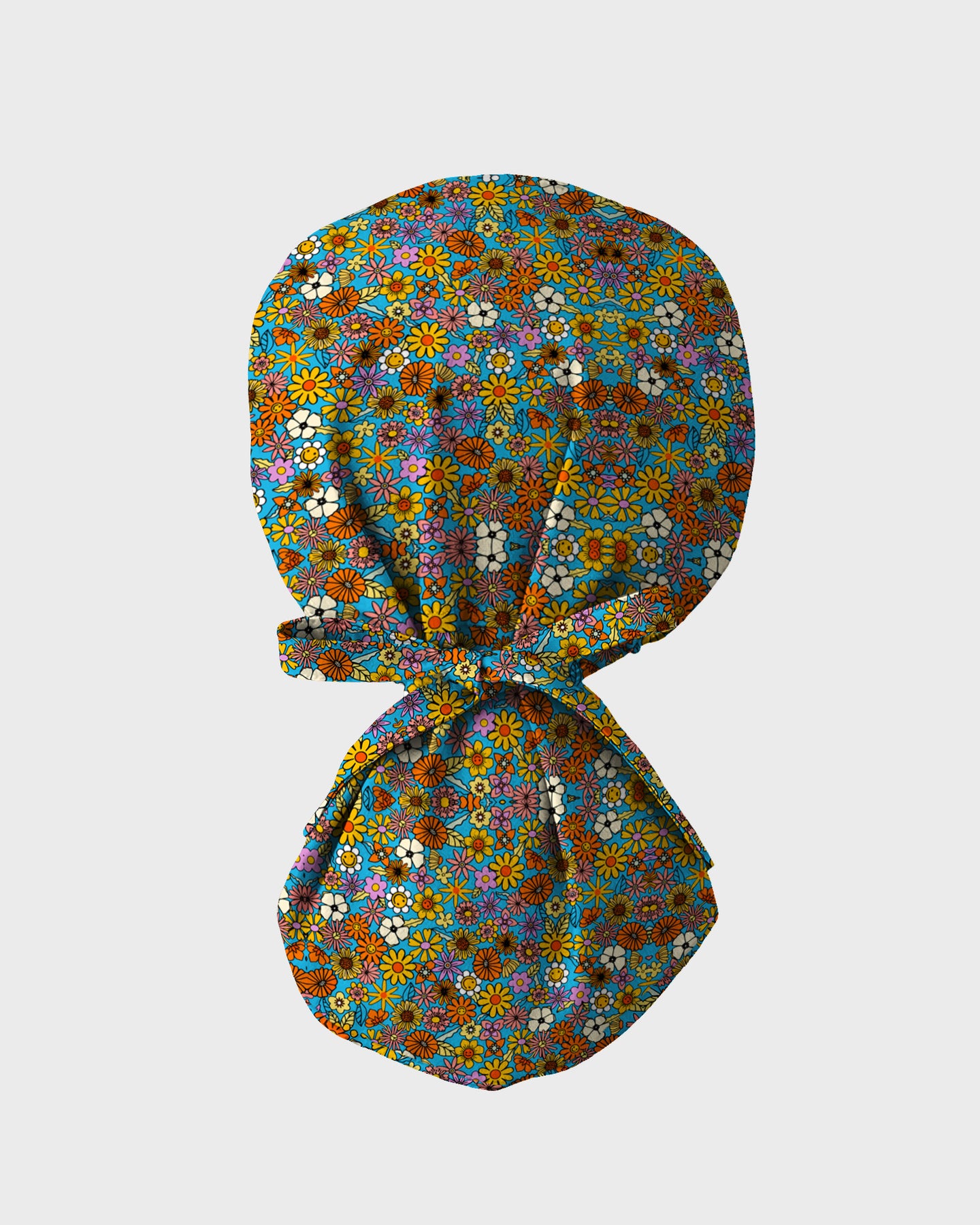 Bright Wildflower Meadow Scrub Cap