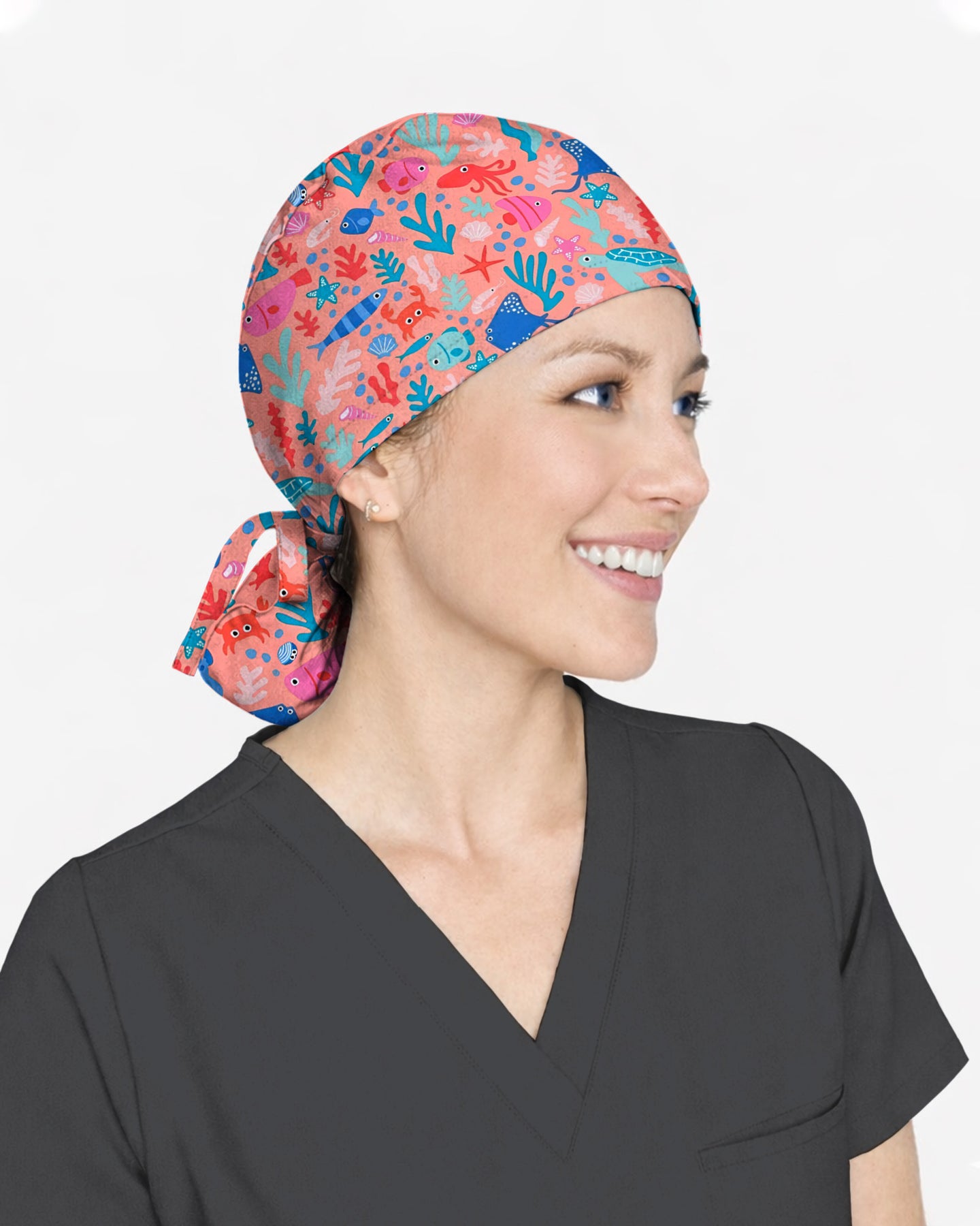 Ocean Wonders Medical Scrub Cap