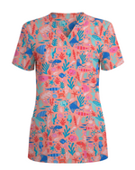 Ocean Wonders Medical Women Scrub Top