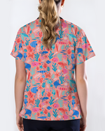 Ocean Wonders Medical Women Scrub Top