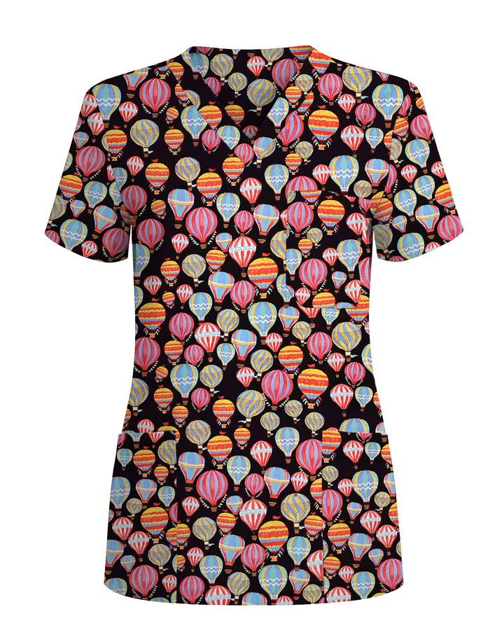 Ocean Wonders Medical Women Scrub Top
