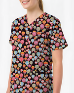 Ocean Wonders Medical Women Scrub Top