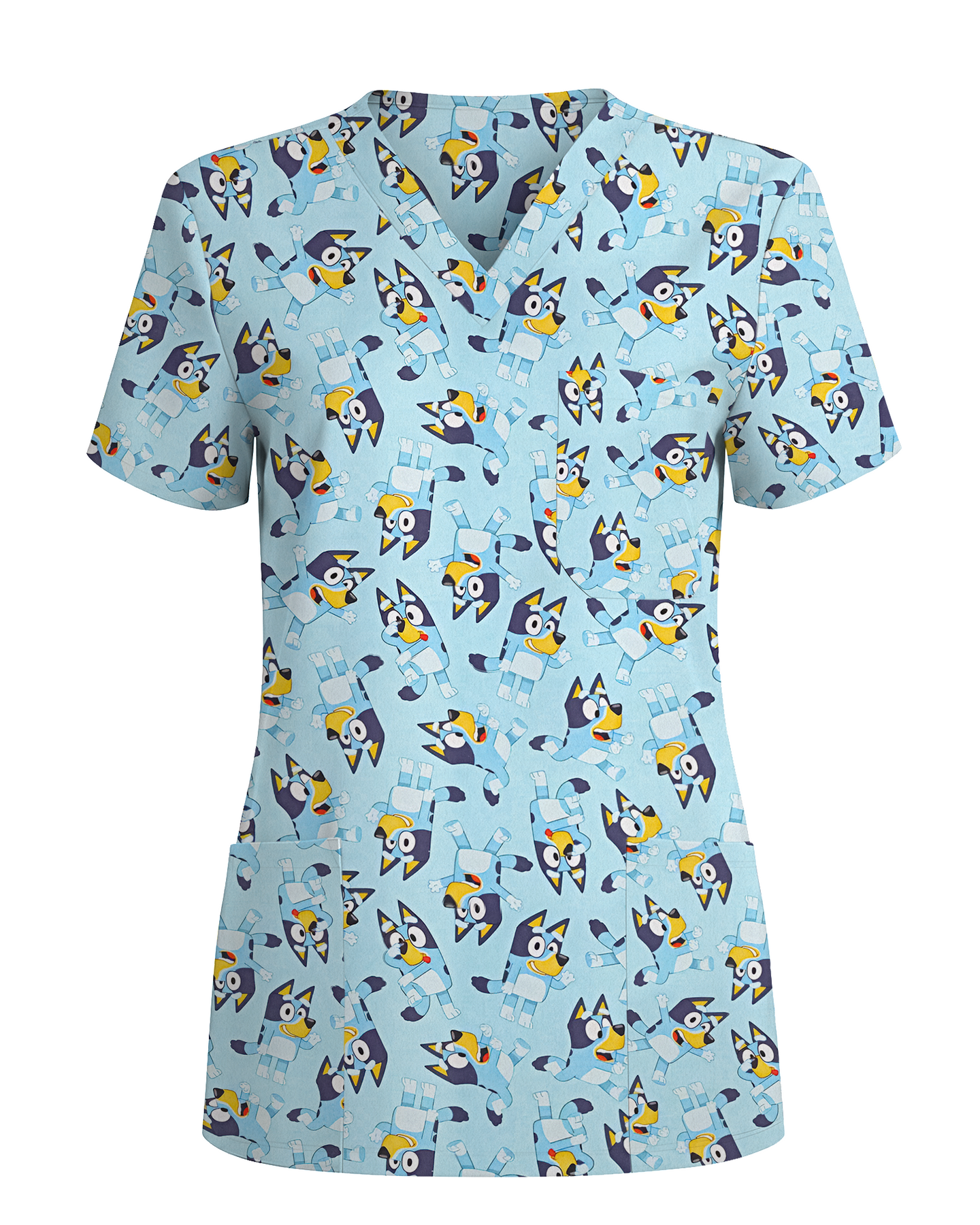 Bluey Smiles Healthcare Scrub Top