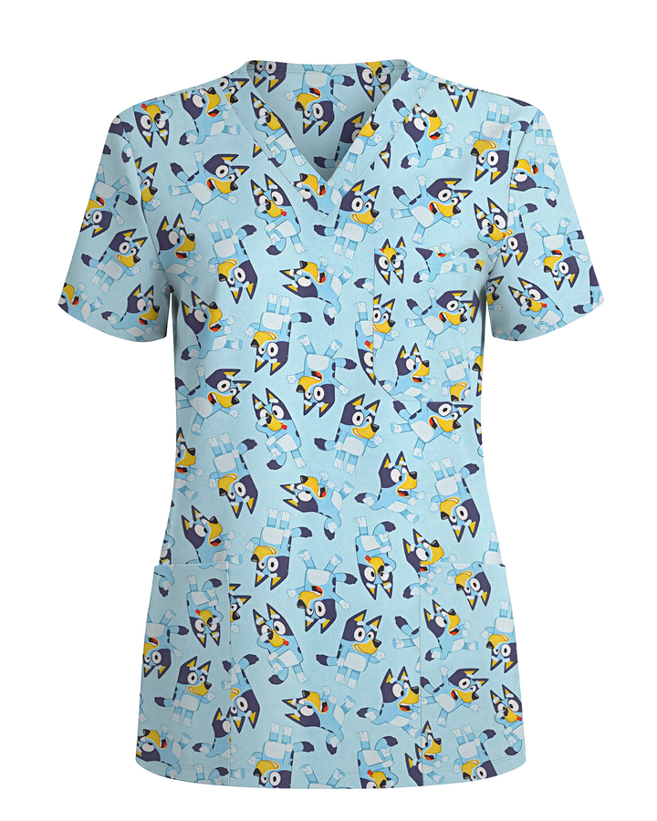 Bluey Smiles Healthcare Scrub Top