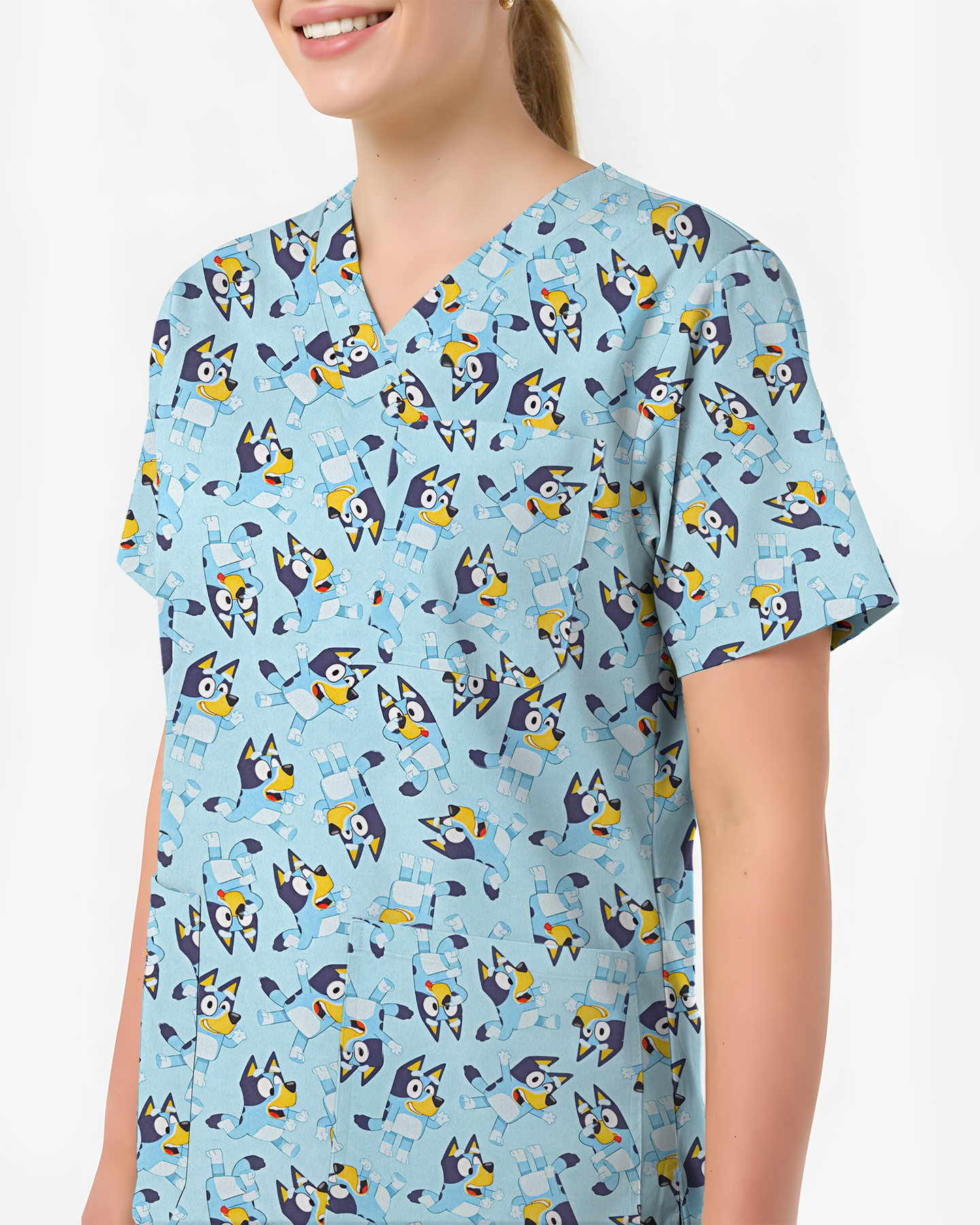 Bluey Smiles Healthcare Scrub Top