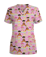 Pink Glam Fashion Medical scrub top