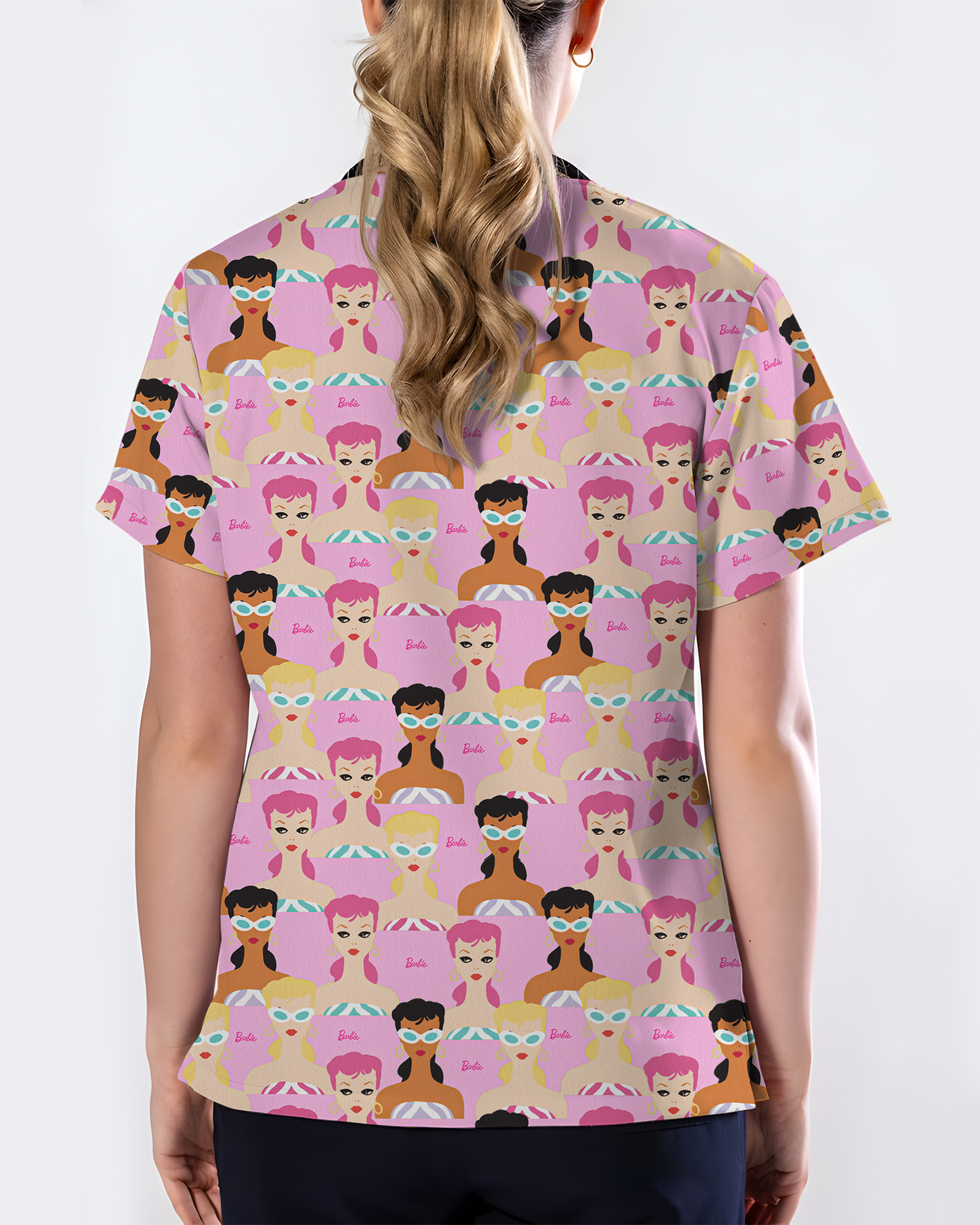 Pink Glam Fashion Medical scrub top