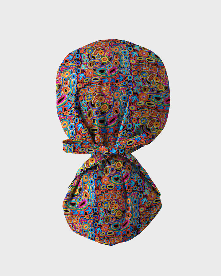Colorburst Paisley Nursing Scrub Cap