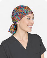 Colorburst Paisley Nursing Scrub Cap
