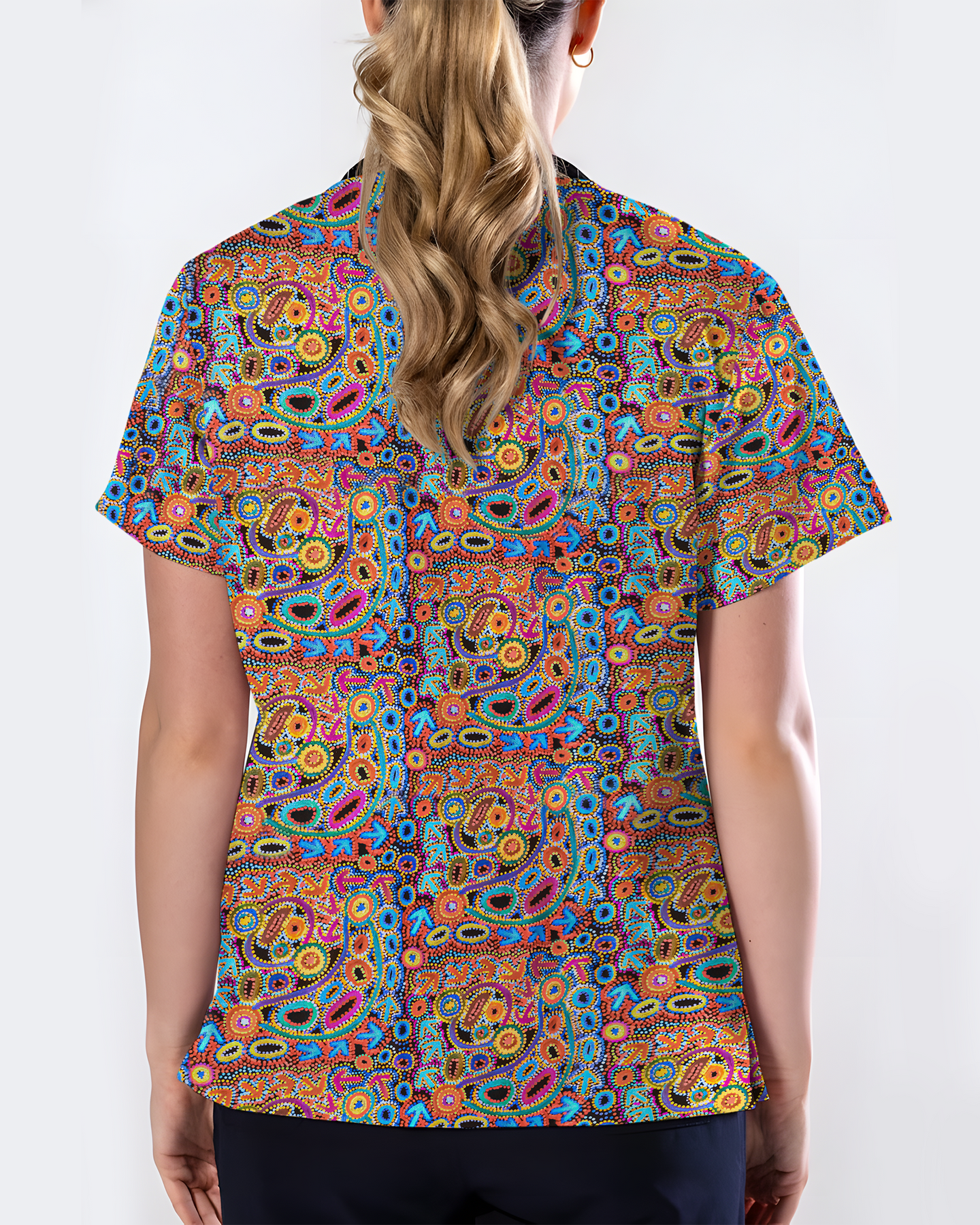 Colorburst Paisley Nursing scrub top