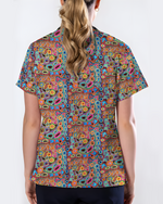 Colorburst Paisley Nursing scrub top