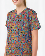 Colorburst Paisley Nursing scrub top