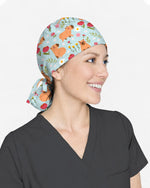 Cute Capybara Blossom Scrub Cap