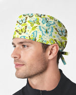 Blue Butterfly Scrub Cap
