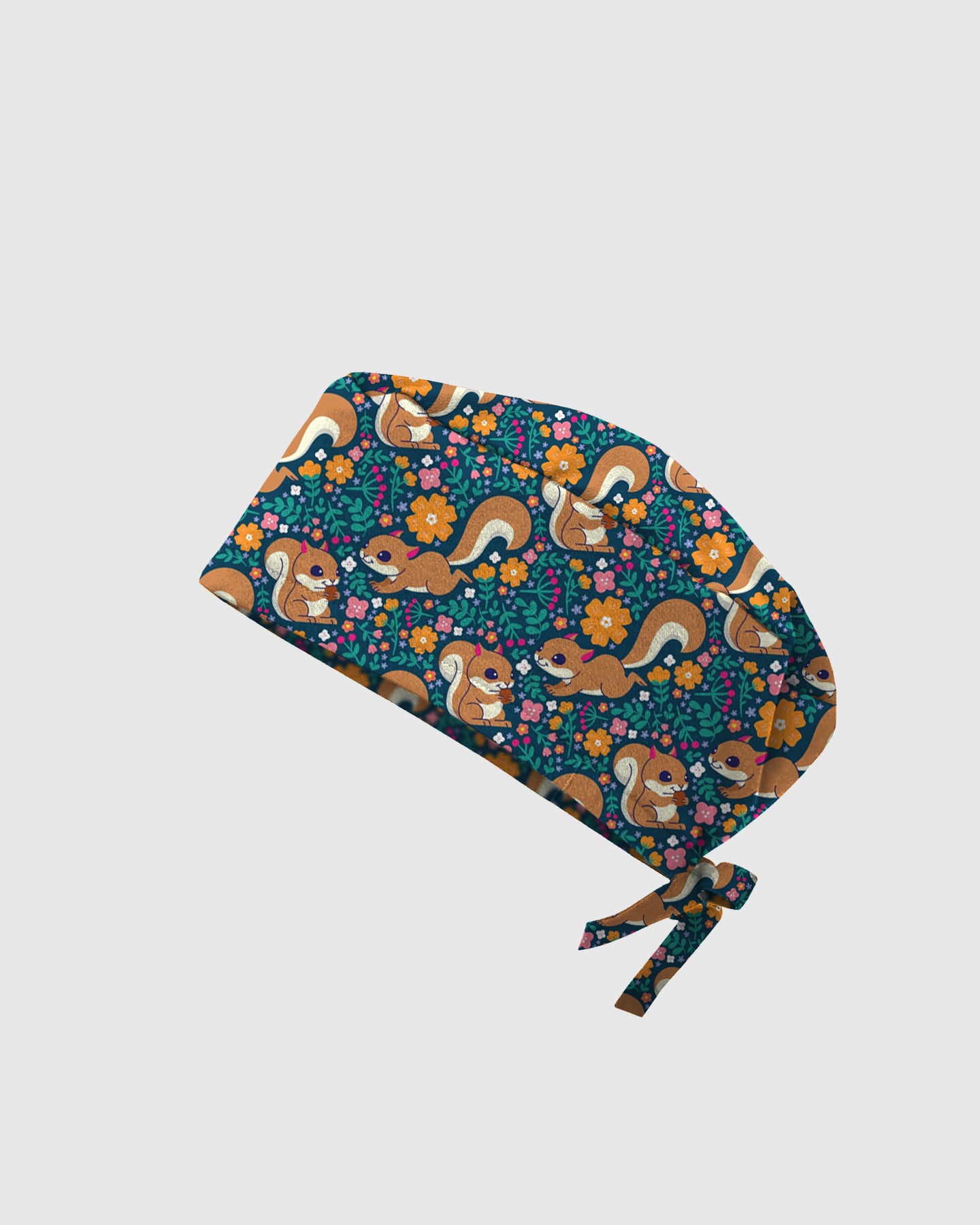 Cute Squirrel Meadow Scrub Cap