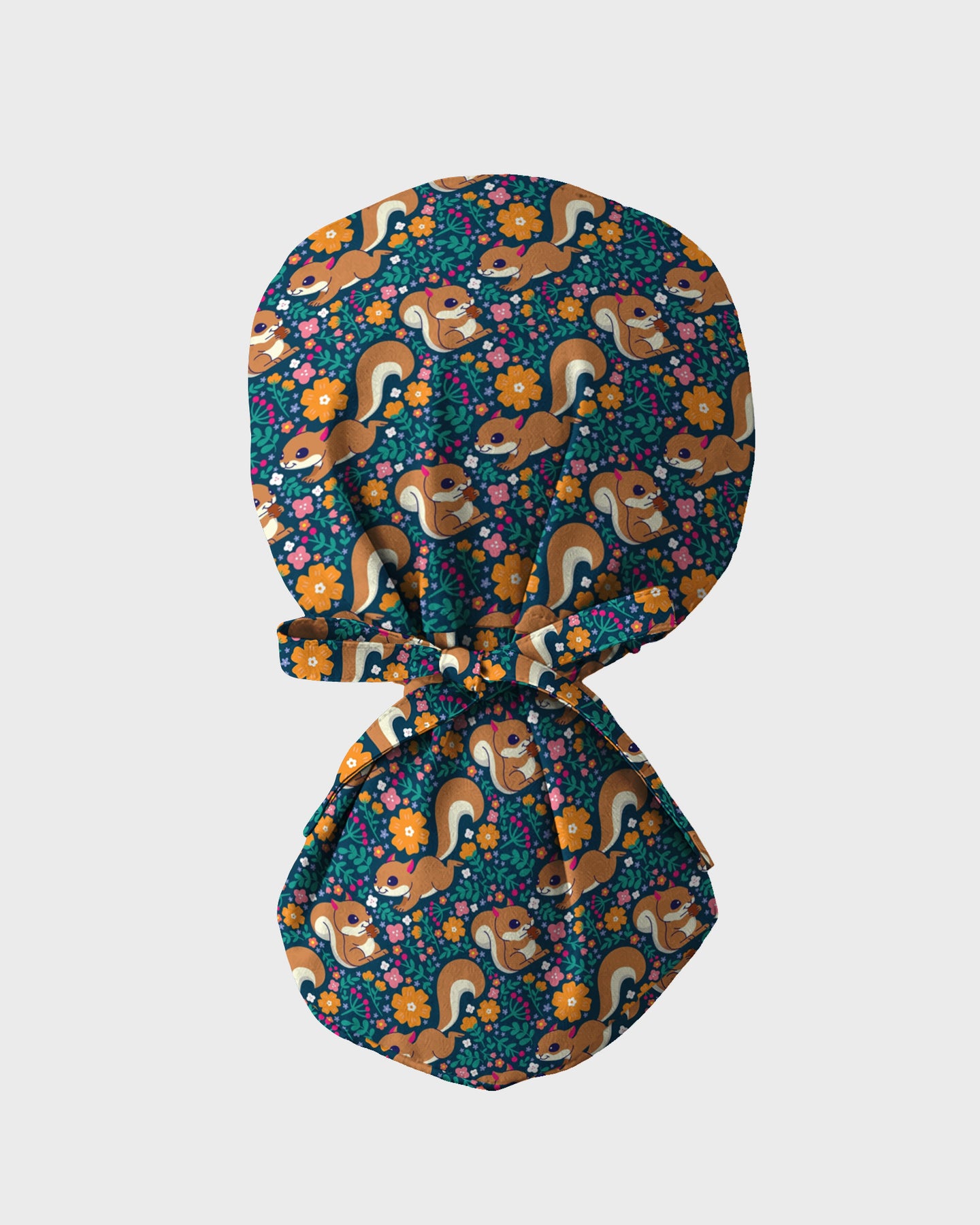 Cute Squirrel Meadow Scrub Cap