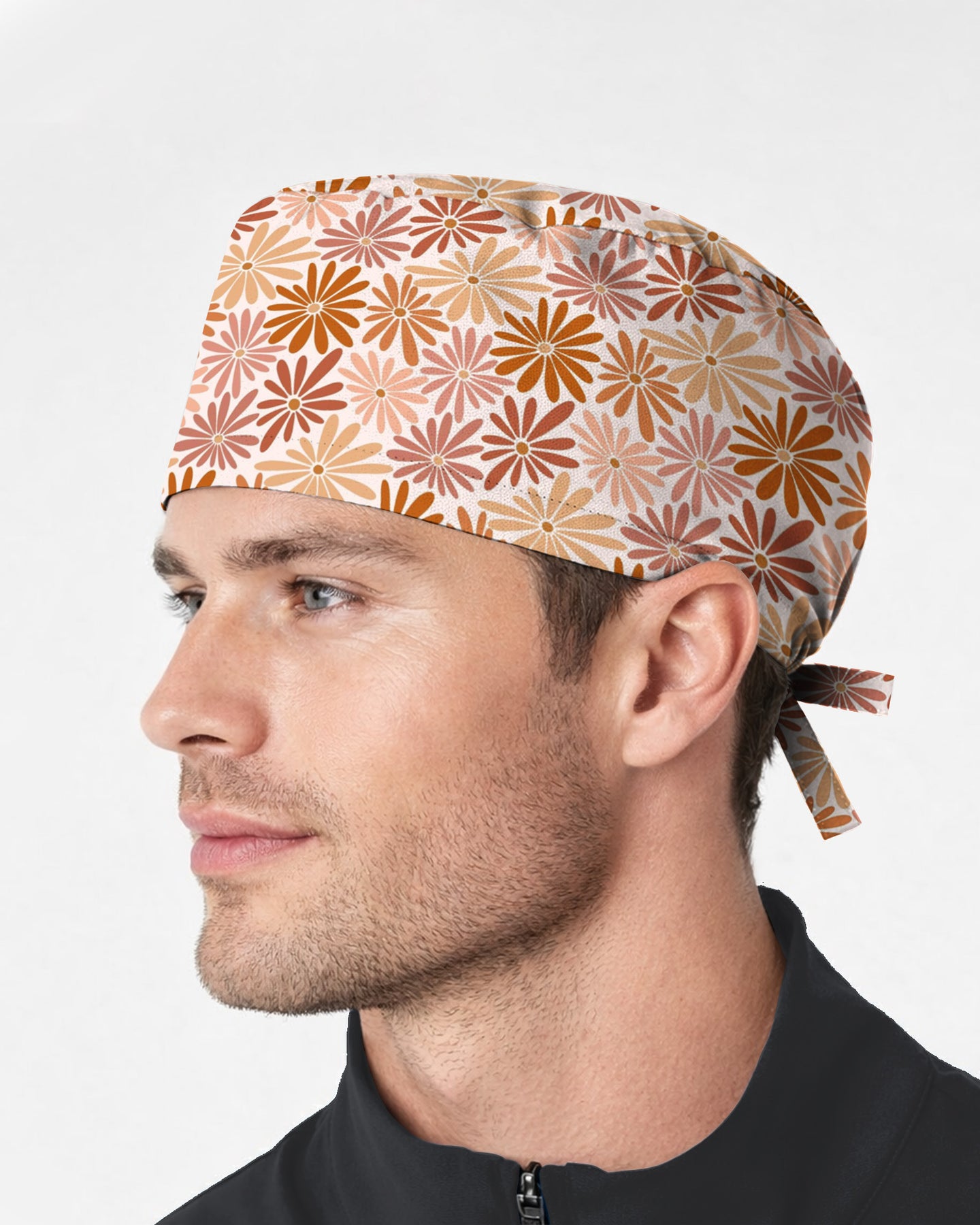 Vintage Daisy Field Scrub Cap