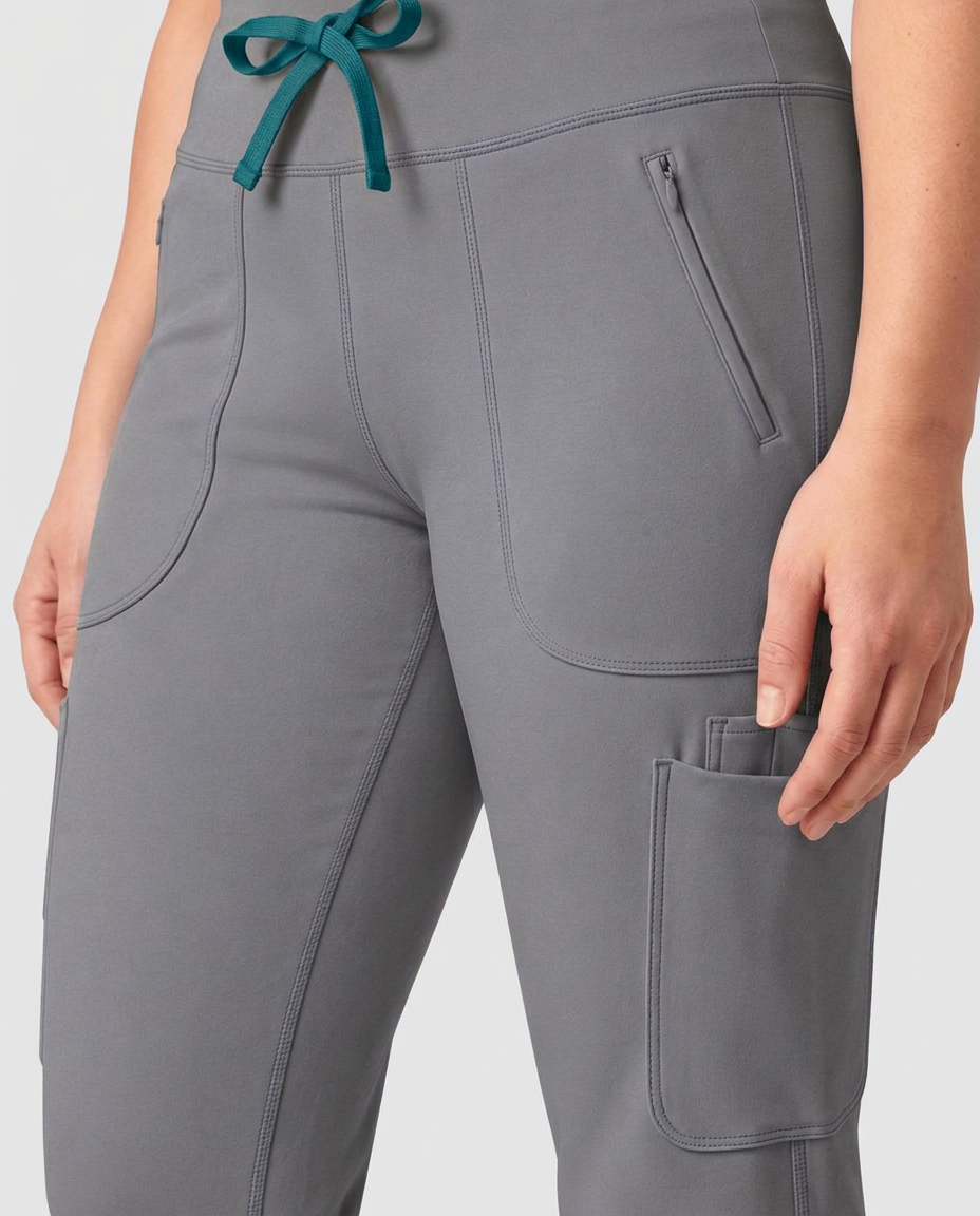 Curved High-Rise Scrub Legging Heather Gray