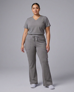 Curved High-Rise Flare Scrub Legging Heather Gray
