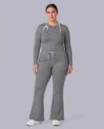 Curved High-Rise Flare Scrub Legging Heather Gray