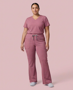 Curved High-Rise Flare Scrub Legging Mauve