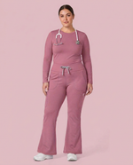 Curved High-Rise Flare Scrub Legging Mauve