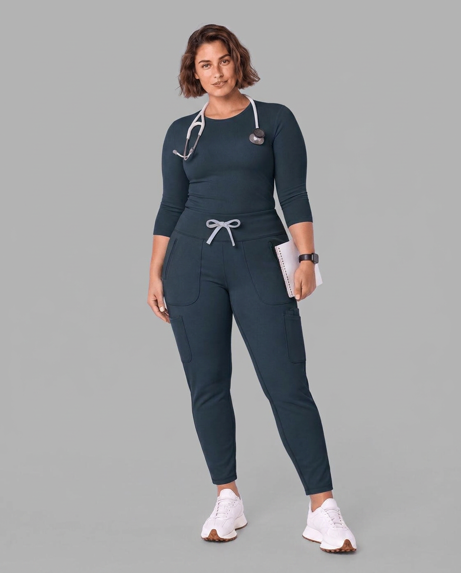 Curved High-Rise Scrub Legging Dark Harbor