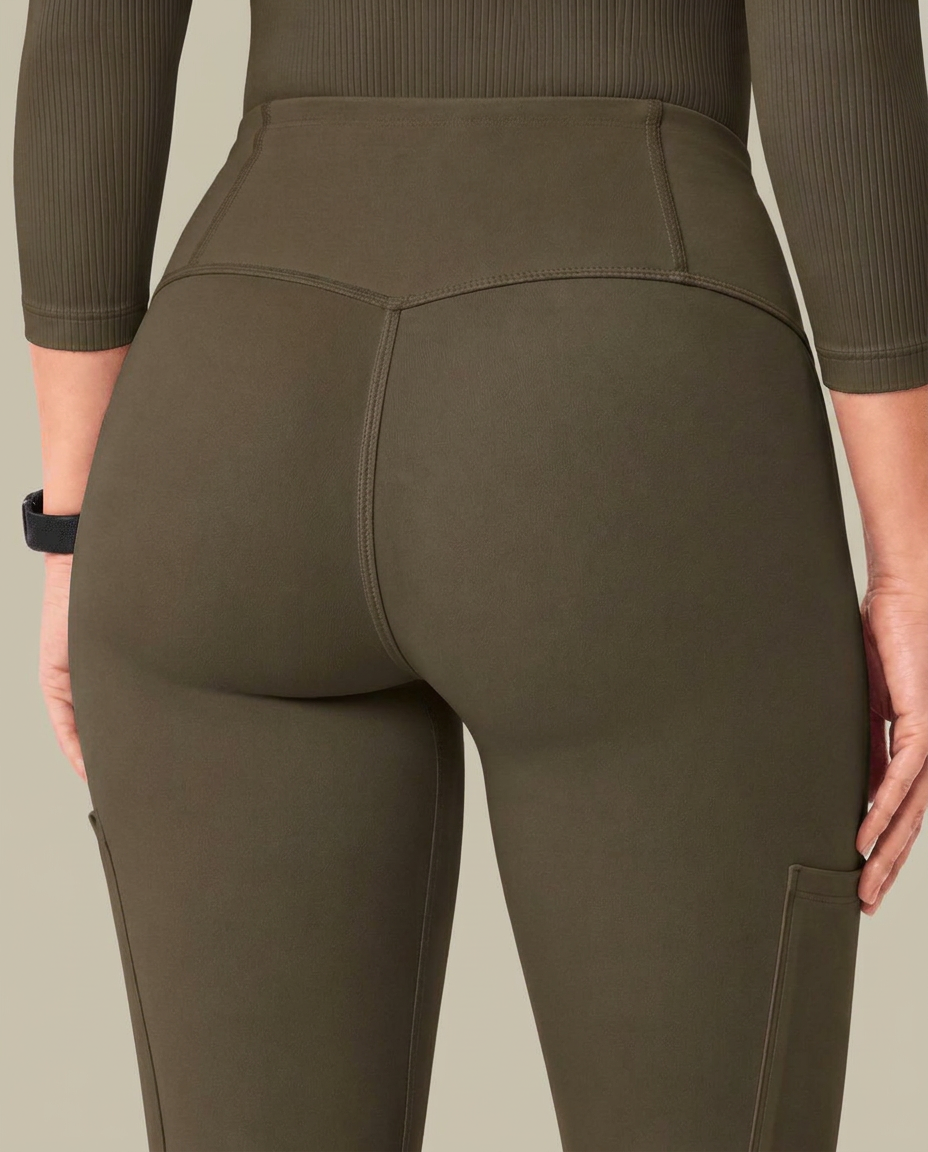 Curved High-Rise Scrub Legging Olive
