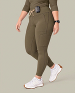 Curved High-Rise Scrub Legging Olive
