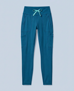 Curved High-Rise Scrub Legging Caribbean Blue